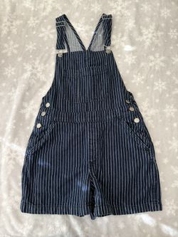 Cotton On - Navy Striped Overalls - size 4