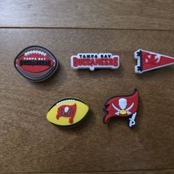 Lot Of 5 Tampa Bay Buccaneers Shoe Charms 