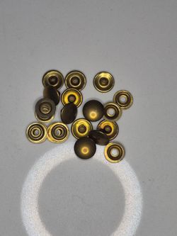 Lot of 11 Line 24 Gold Snap Cap & Socket Pairs 5/8" 1/4" Post Leather