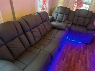 Brand new sofa (led light , speaker,  Bluetooth) with free home delivery 