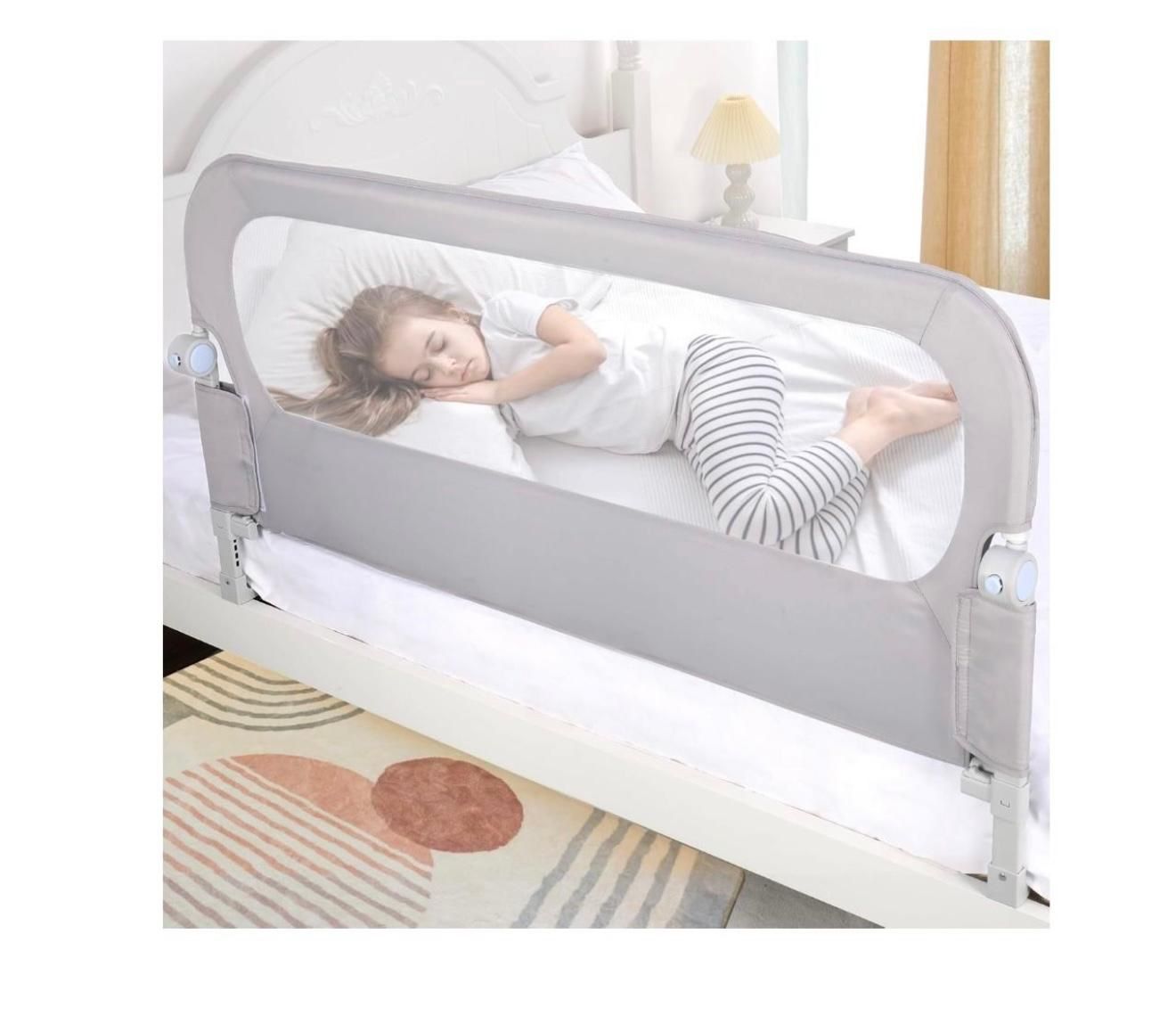 Baby Bed Rail Guard for Toddlers - 78" Toddler Bed Rails for Twin, Full, Queen, King Bunk Size Bed Swing Down Bedrail Extral Tall Child (DD11)
