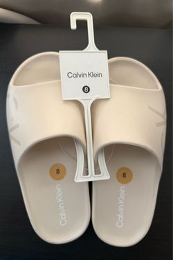 Calvin Klein Slides Beige CK Sandals Men's Size 10