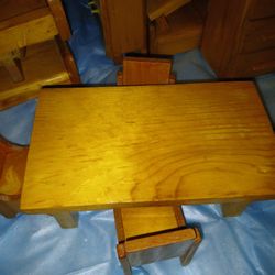 Vintage Wooden Dollhouse Furniture 