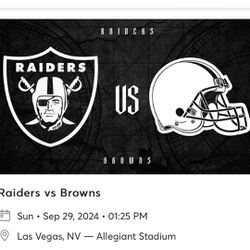 Las Vegas Raiders vs Cleveland Browns Game Tickets