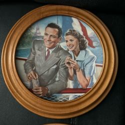 Casablanca Collector Plates - With Oak Frames - 