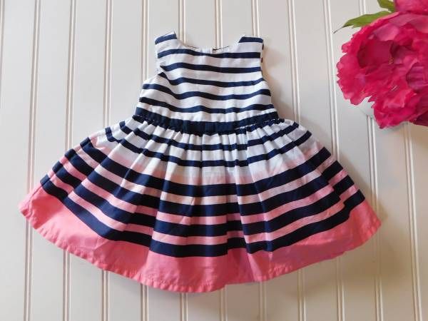 Baby Girls Easter Dress Carter’s NEWBORN Dress Multi-Color Ombre Striped Holiday Party Valentines Day Girls Clothes