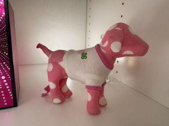 Vintage Victoria’s Secret PINK Plush Dog – Pink & White Collectible