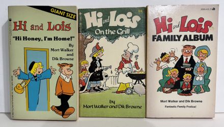 3 Hi and Lois books (1 Giant Size Edition) by Mort Walker & Dik Browne Paperback