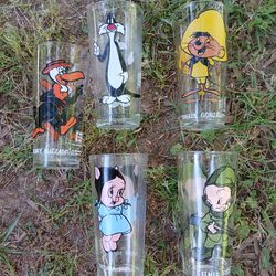 Vintage Looney Tunes Pepsi Drinking Glasses