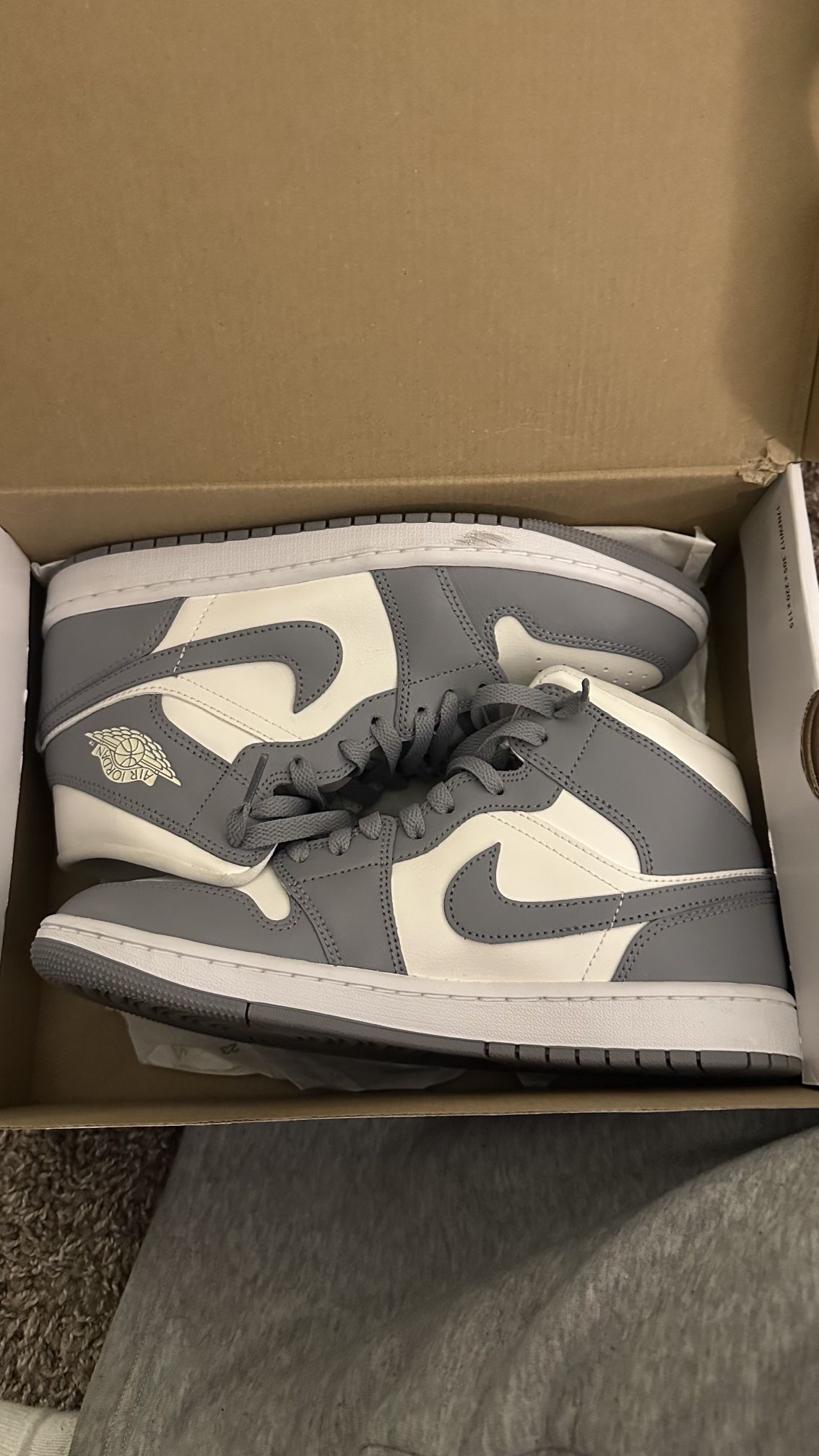 Gray Jordan 1s