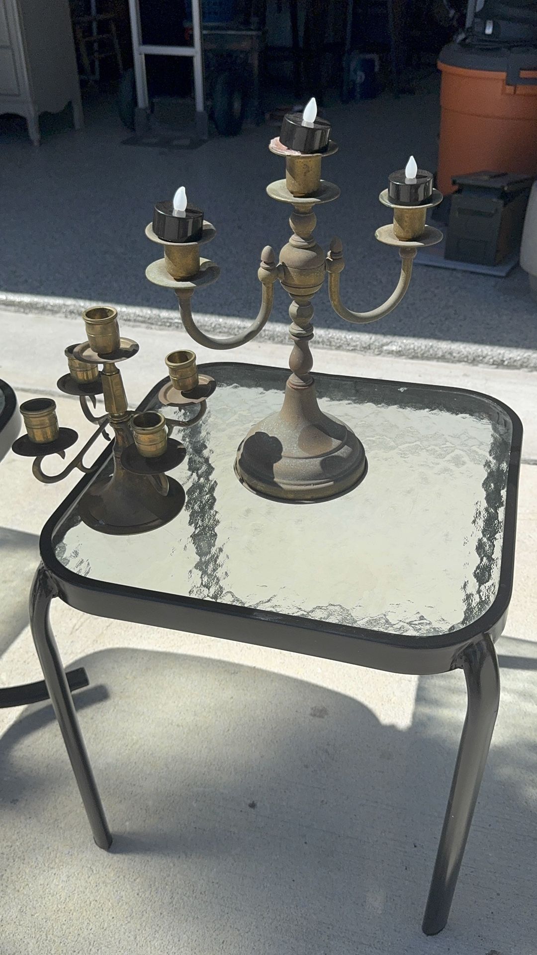 2 Brass Candelabra 14in $ 8in  Lil Candles Not Included . For All Holidays. Cash . Can Deliver For A Fee. 