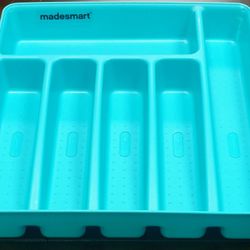 2012 Kitchen Utensils Teal Madesmart 6 Cavity Drawer Organizer #42002