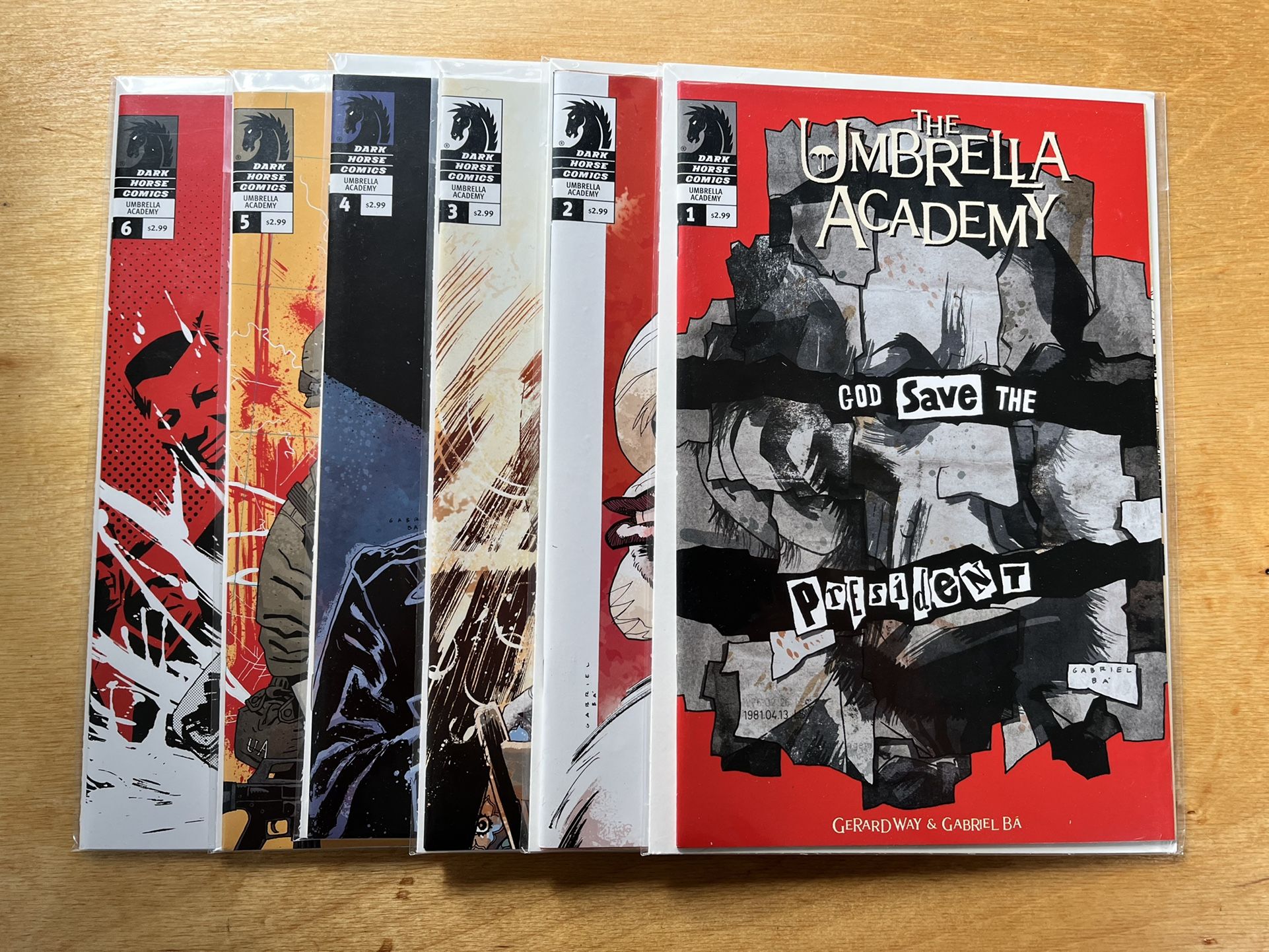 Dark Horse Umbrella Academy Dallas Complete Comic Set 1 2 3 4 5 6 Gerard Way Netflix