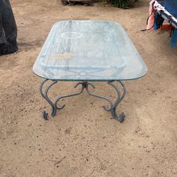 3 peace, set living room, coffee table 2 lamp tables, metal with glass