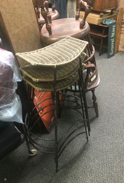 Three Mid-Century Bar Stools