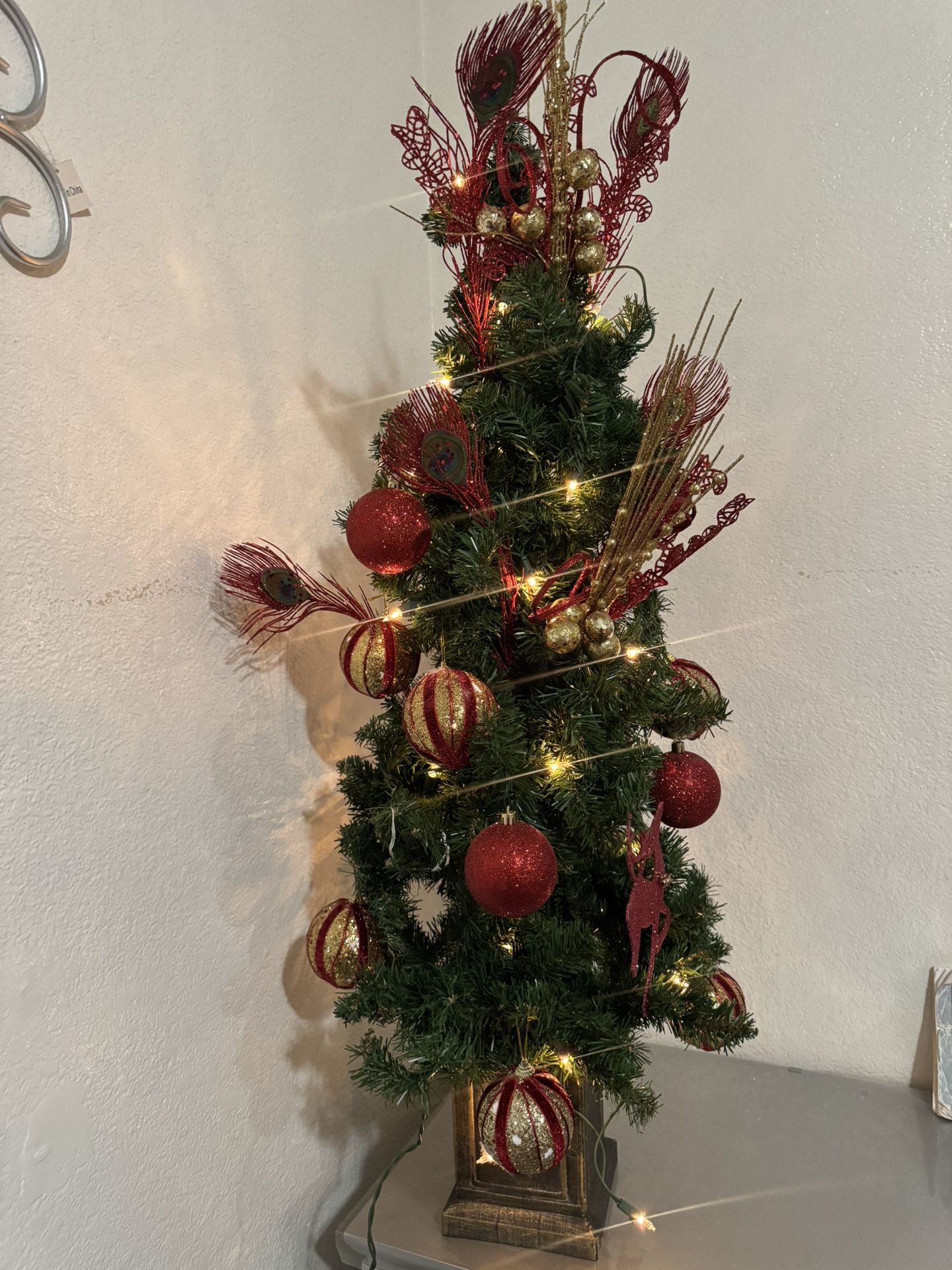 Fully Decorated Mini Christmas Tree