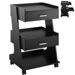 Hicomony Salon Station for Hair Stylist, Black