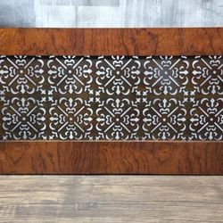**Rustic Wood and Metal Candle Holder**