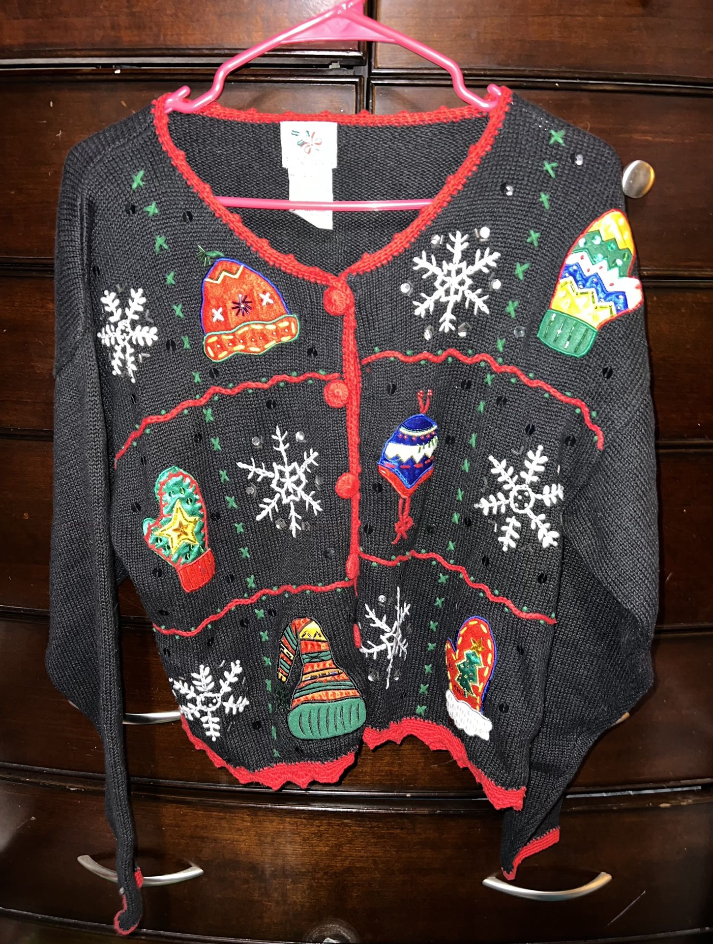 Unique Embroidered Christmas Sweater Cardigan 