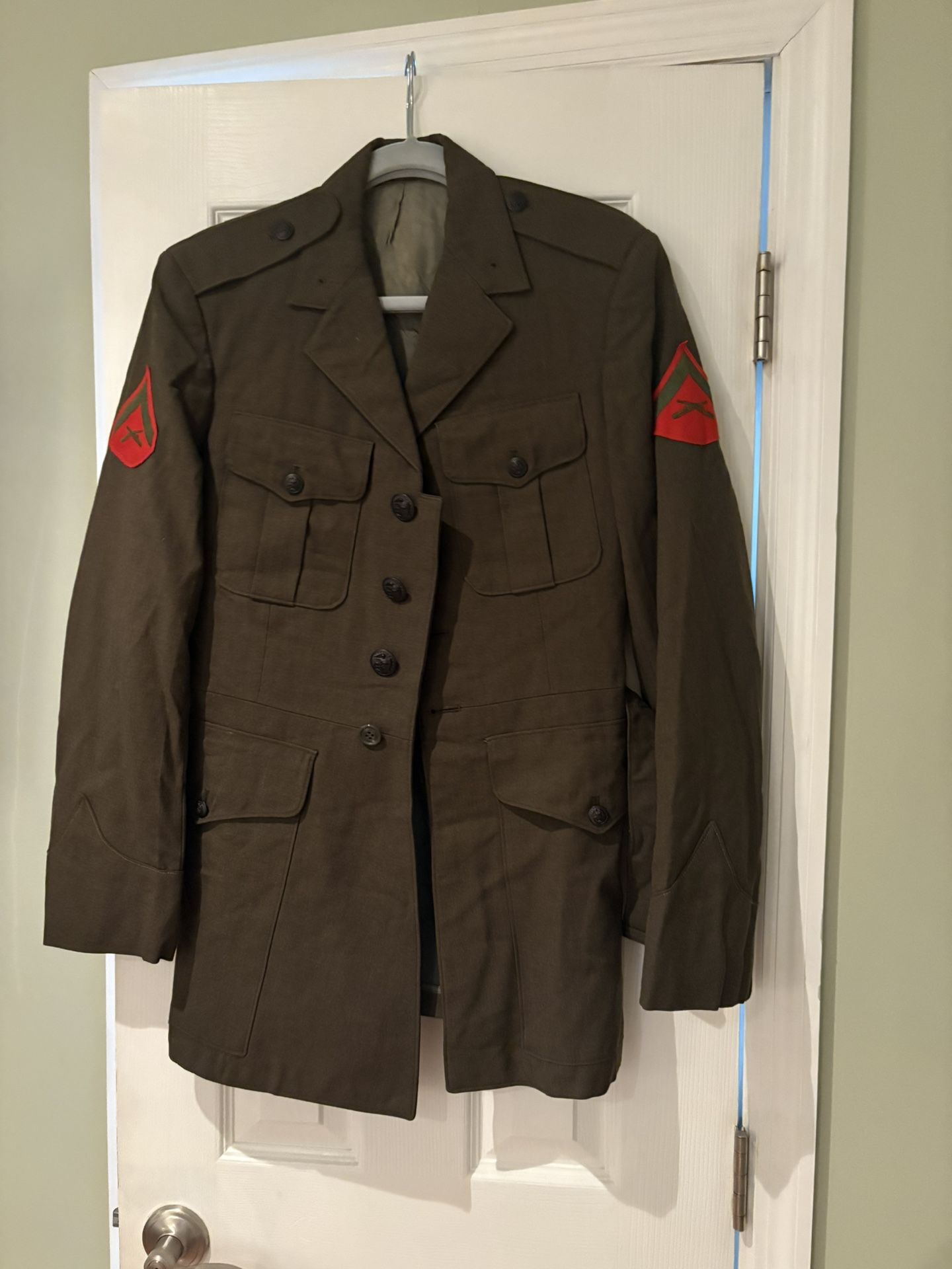 Vintage USMC Lance Corporal Service Dress Jacket – Post-WWII Era – Excellent Condition