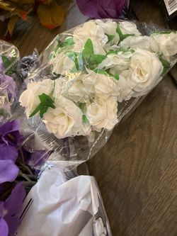 4 bags of individual flowers