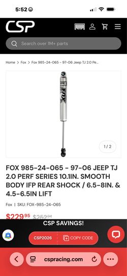 Fox shocks performance series