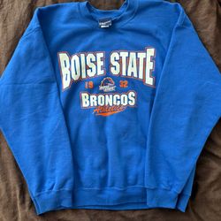 Vintage Blue Boise State Broncos Crewneck Sweatshirt