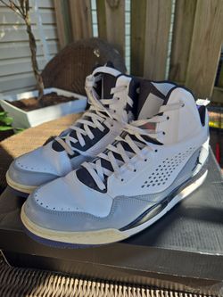 Air Jordan SC-3 Basketball Shoes  Size 8,5 White Dark Concord Athletic Sneakers