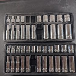 Capri Tools 1/4 inch Drive 12-Point Shallow and Deep Socket Set