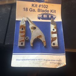 KETT 18-GAUGE POWER SHEARS REPLACEMENT BLADE KIT #102 NEW OEM  #120D