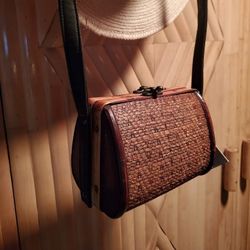 Bamboo Crossbody Purse New 