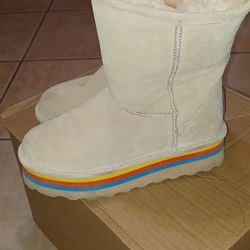 Bearpaw Botas de Mujer Blue Fog Retro Elle, Talla 7