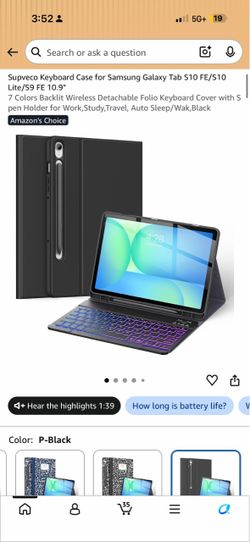 Samsung galaxy tab s10 case and keyboard