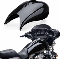 Stretched Fuel Tank Covers for Harley Touring 2009-2023 (Vivid Black) Gallon Fuel Shrouds for Harley Street Glide & Road Glide 2009-2023, ABS plastic,