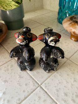 Antique Redware Poodles