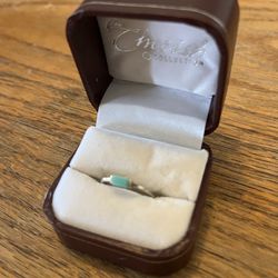 Teal Turquoise Silver Ring Size 7 In Great Conditions 