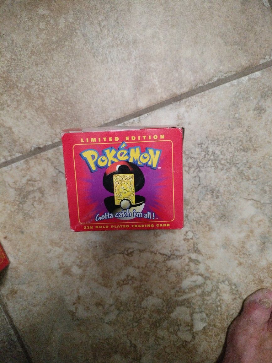 Pokemon 23 Karat Gold Plated Trading Cards