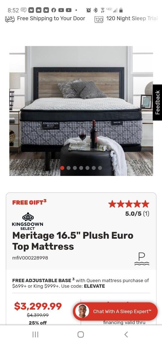 MERITAGE KINGSDOWN SELECT 16.5IN QUEEN PILLOWTOP MATTRESS for Sale in Douglasville GA OfferUp