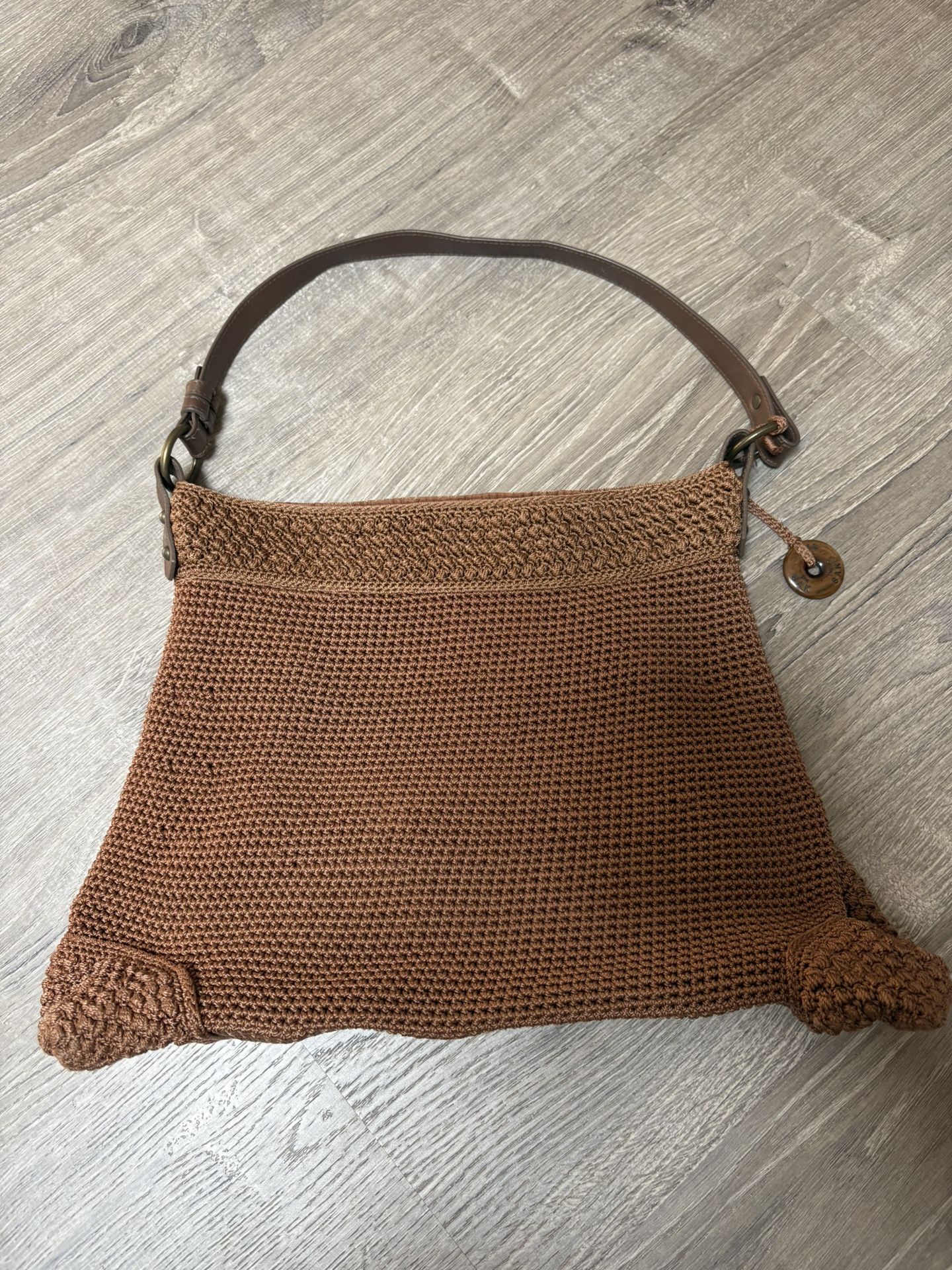 The Sak Pink Label Vintage Crochet Knit Shoulder Bag
