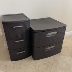 Set of 2 Plastic Storage Drawers - LIKE NEW 