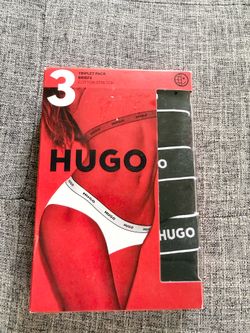 HUGO Triplet Pack Briefs Cotton Stretch，Size XL