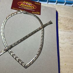 Sterling Silver , Necklace & Bracelet Set 16” 