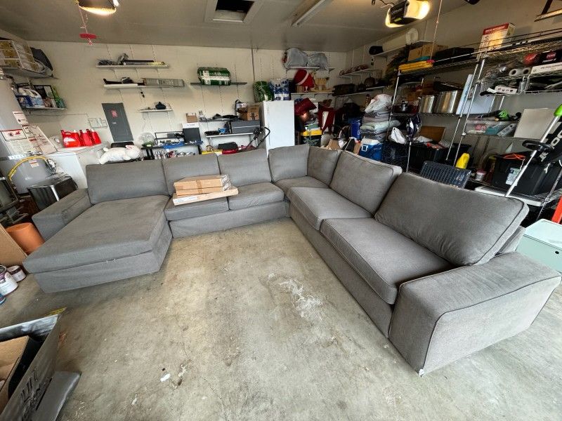 Ikea Kivik 6 Seat Corner Couch, Comes With Chaise And New Covers