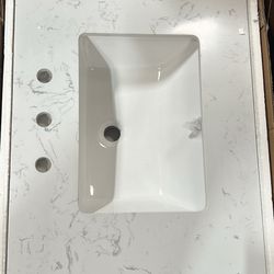 Bathroom Hand Sink,38 X 22”, One-Piece Basin Bathroom Sink   