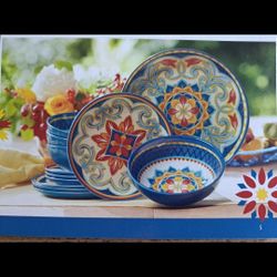 VAJILLA DE 12 PIEZAS DE MELAMINA PRINCESS HOUSE 🌹🌻