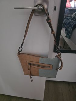 Handbag denim and lether