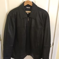 Perry Ellis Leather Coat