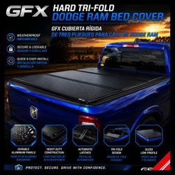 🔥 GFX Hard Tri-Fold Dodge Ram Bed Cover 🔥