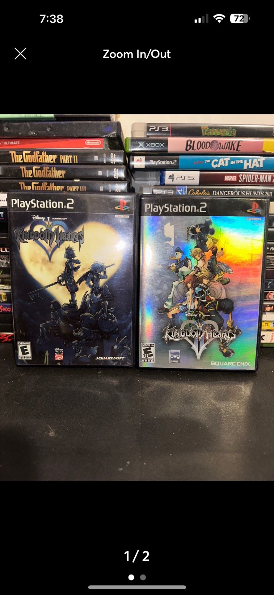 Kingdom Hearts 1 N 2 CIB 60$