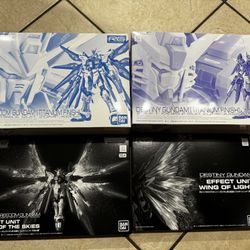 GUNPLA RG 1/144 Strike freedom & Destiny GUNDAM Titanium LIMITED NEW Bandai